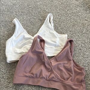 Maternity bras- White and Mauve Bras